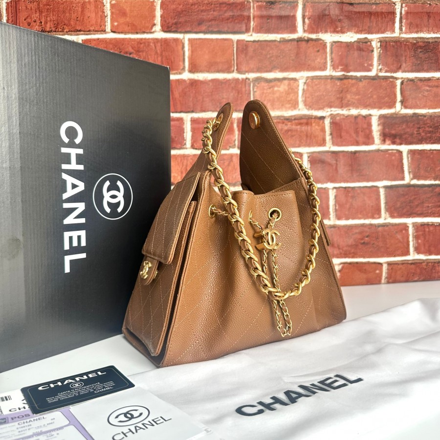 CHNL 25 HANDBAG CAVİAR TABA