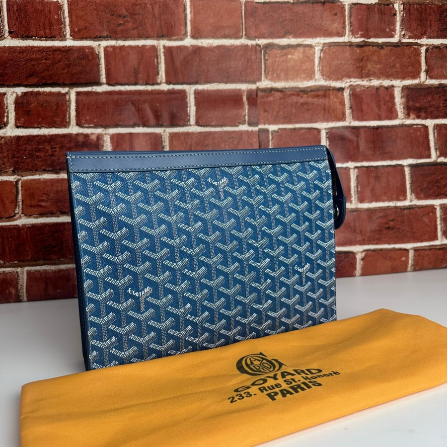 GOYARD POCHETTE CLUCTH LACİVERT