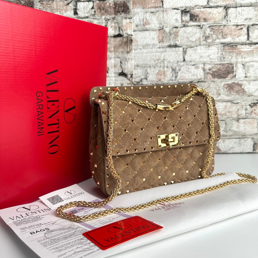 VALENTİNO GARAVANİ ROCKSTUD SÜET KUM
