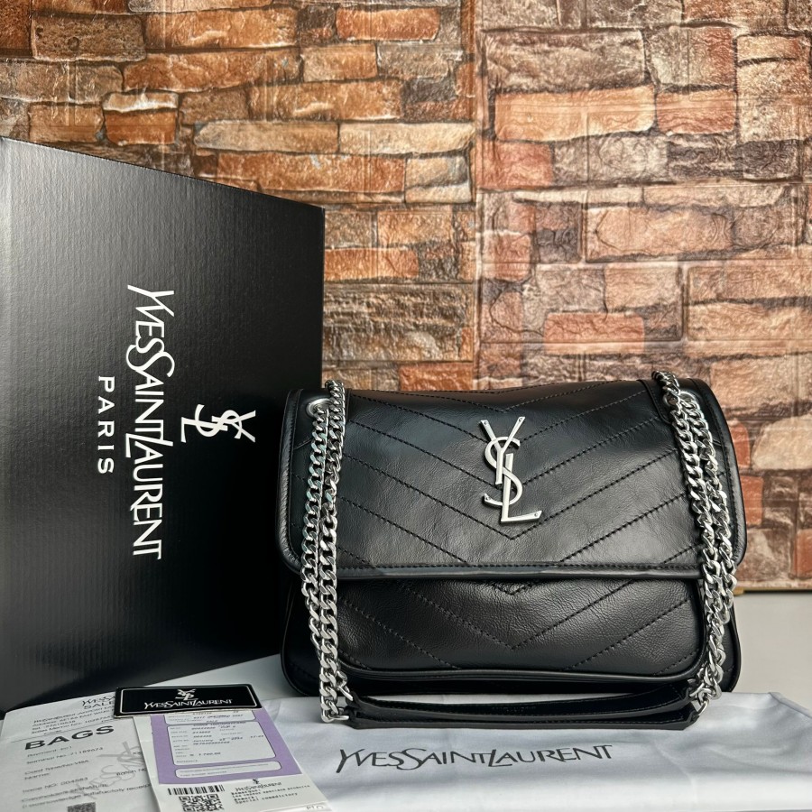 YVES SAİNT LAURENT NİKİ MEDİUM İN VİNTAGE GUMUS